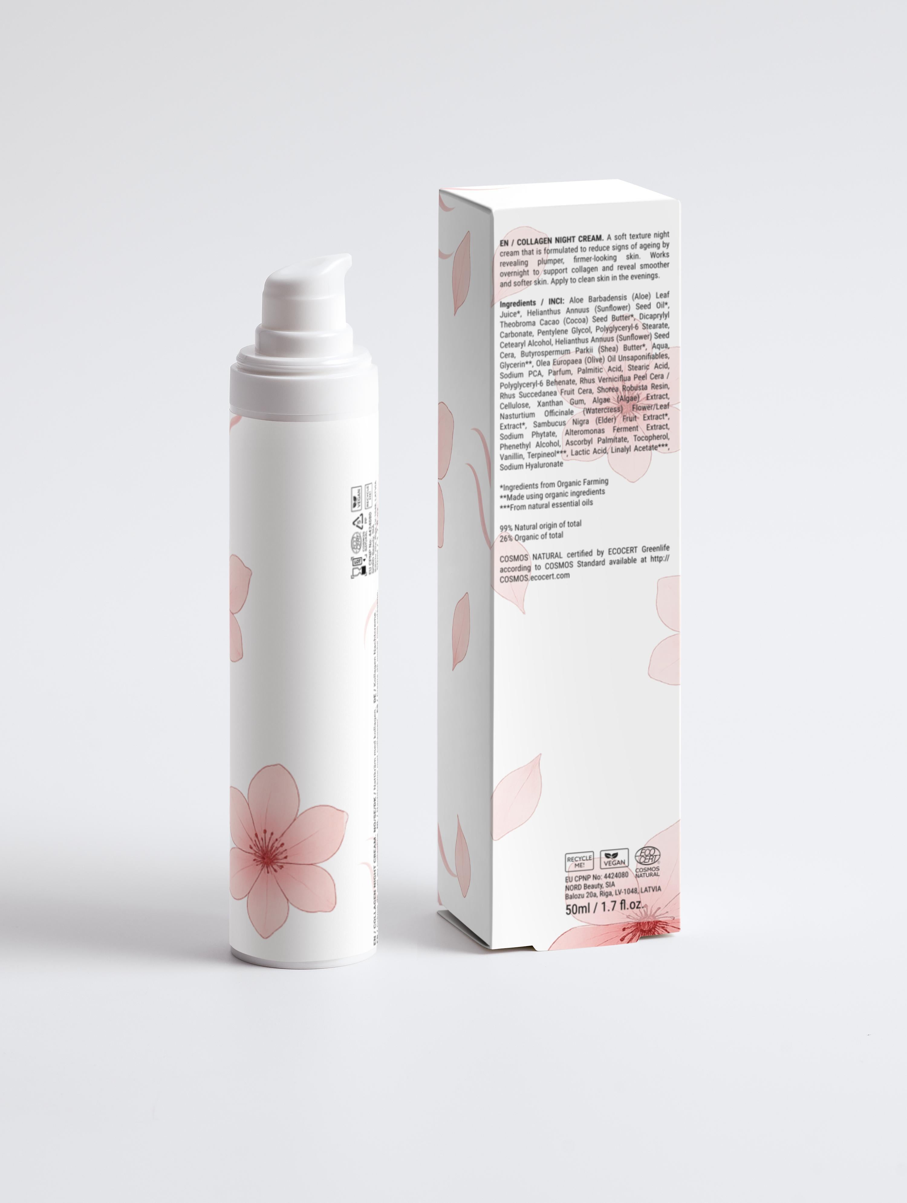 Crème de nuit anti-âge au collagène